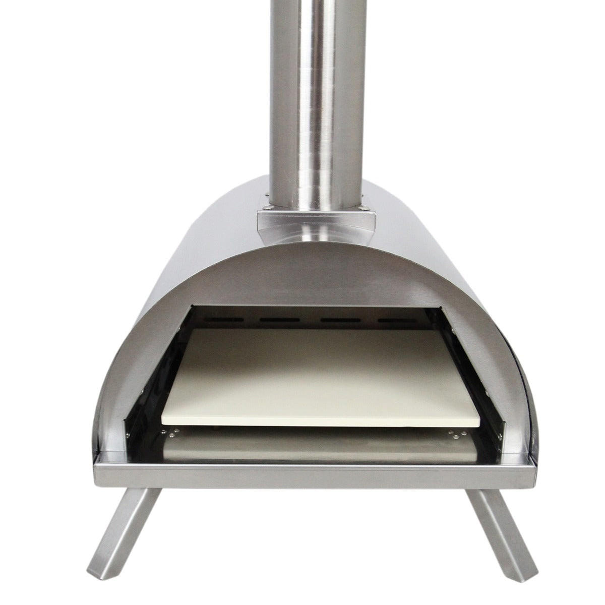 TISCH-PIZZAOFFEN Steinbackofen Pellets - Silberfarben, Metall (44/81/78cm) - Monstershop