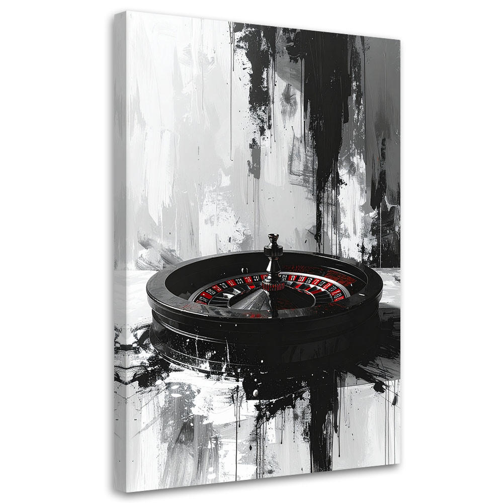 Feeby Leinwandbild Schwarz 60x90 cm