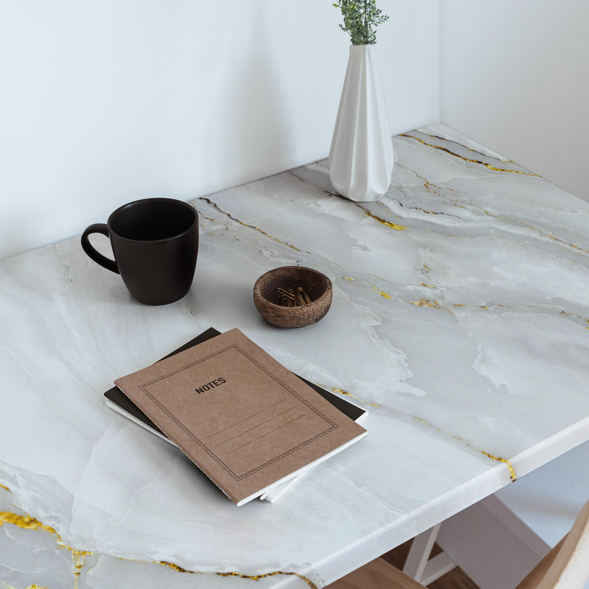 MÖBLAUFKLEBER 100x50 cm grau - Schieferfarben, Kunststoff (100/50/0.1cm) - Wallfluent