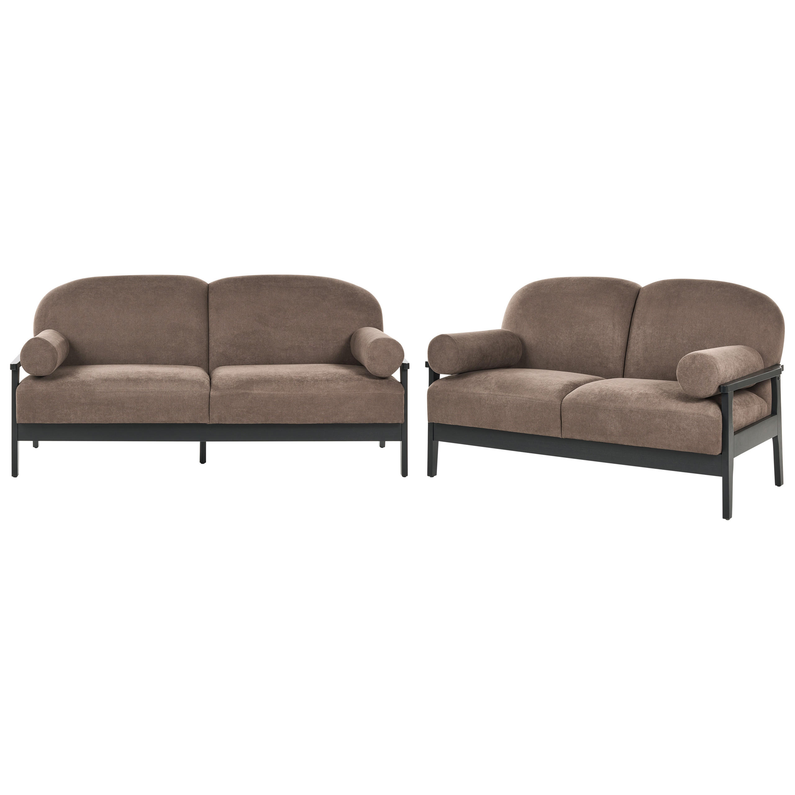 Beliani Sofa-Set Braun, Schwarz 191x88x84 cm