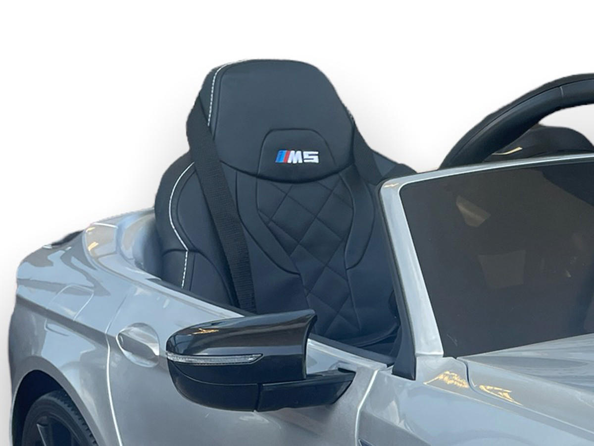 KINDER ELEKTROAUTO BMW M5 silber - Silberfarben, Kunststoff (124/74/55cm) - TPFLiving