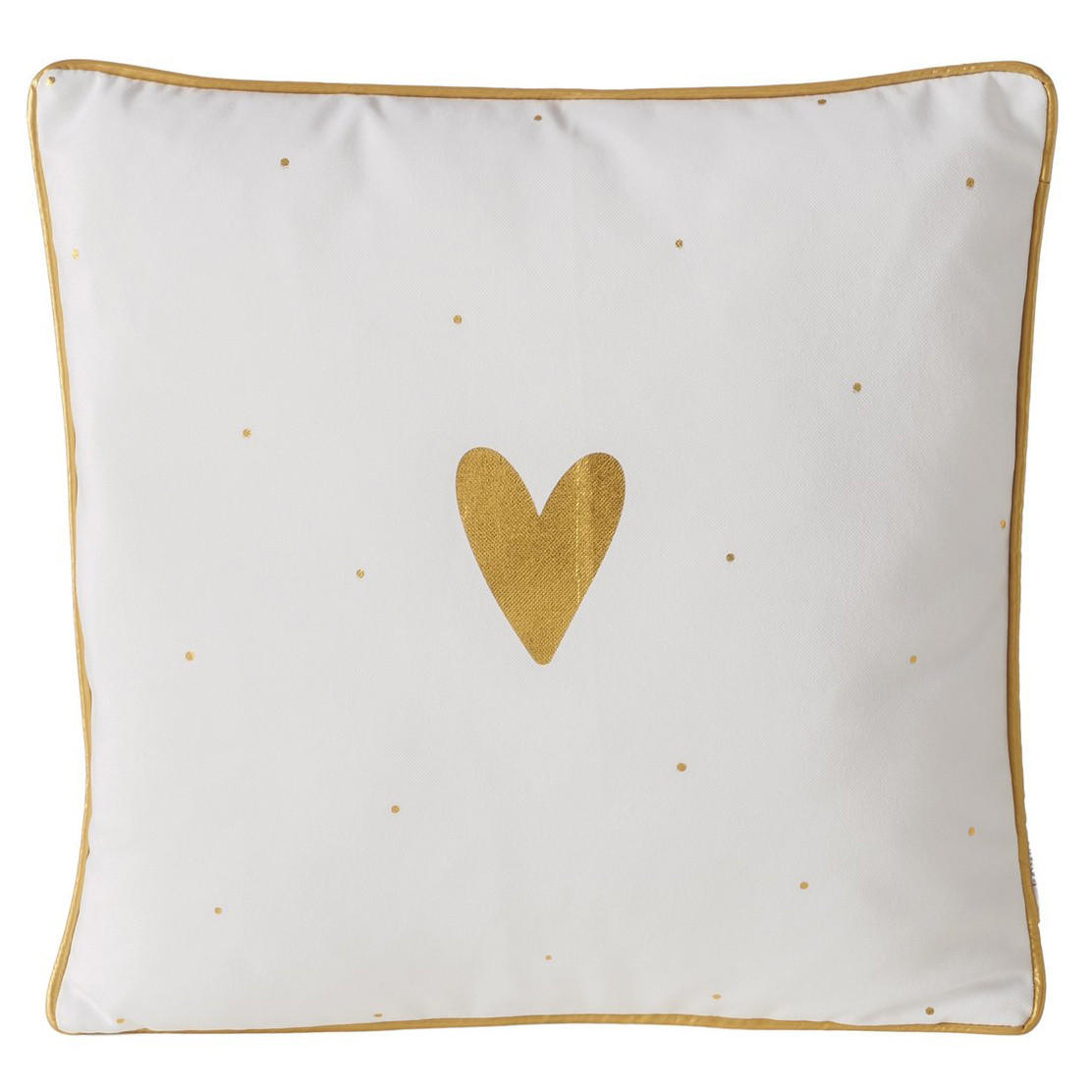 DEKOKISSEN mit metallischer Umrandung Dilara 45/45/13 cm - Goldfarben, Textil (45/45cm) - Boltze Home