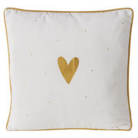 DEKOKISSEN mit metallischer Umrandung Dilara 45/45/13 cm - Goldfarben, Textil (45/45cm) - Boltze Home