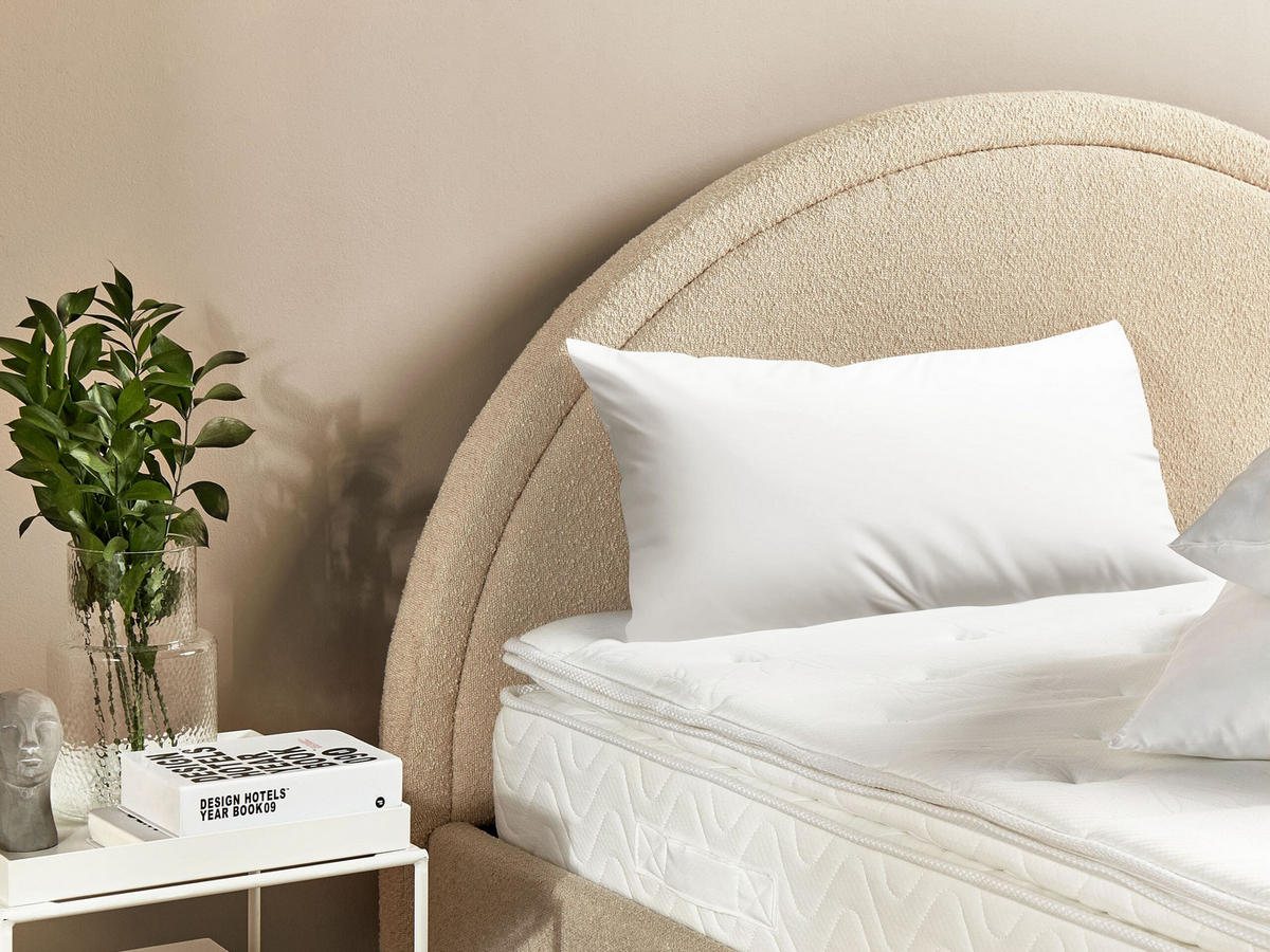 KOPFKISSEN Weiß 40/80 cm Errigal - Weiß, Textil (80/40cm) - Beliani
