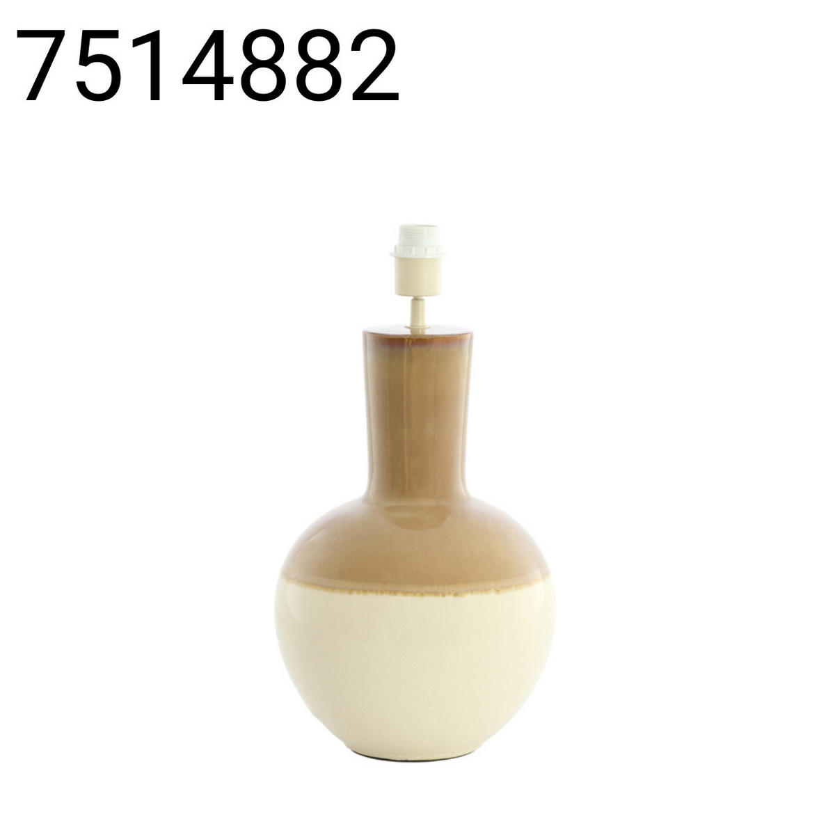 LAMPENFUSS Ulloa - Braun - 28.5/28.5/52 cm - Braun, Keramik (28.5/28.5/52cm) - Light & Living