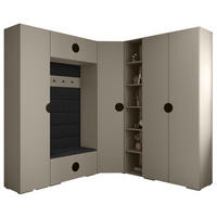 GARDEROBEN-SET 236,7/231,7/47 - Kaschmir/Schwarz, Holz/Metall (181.7/236.7/47cm) - Abiks Möbel