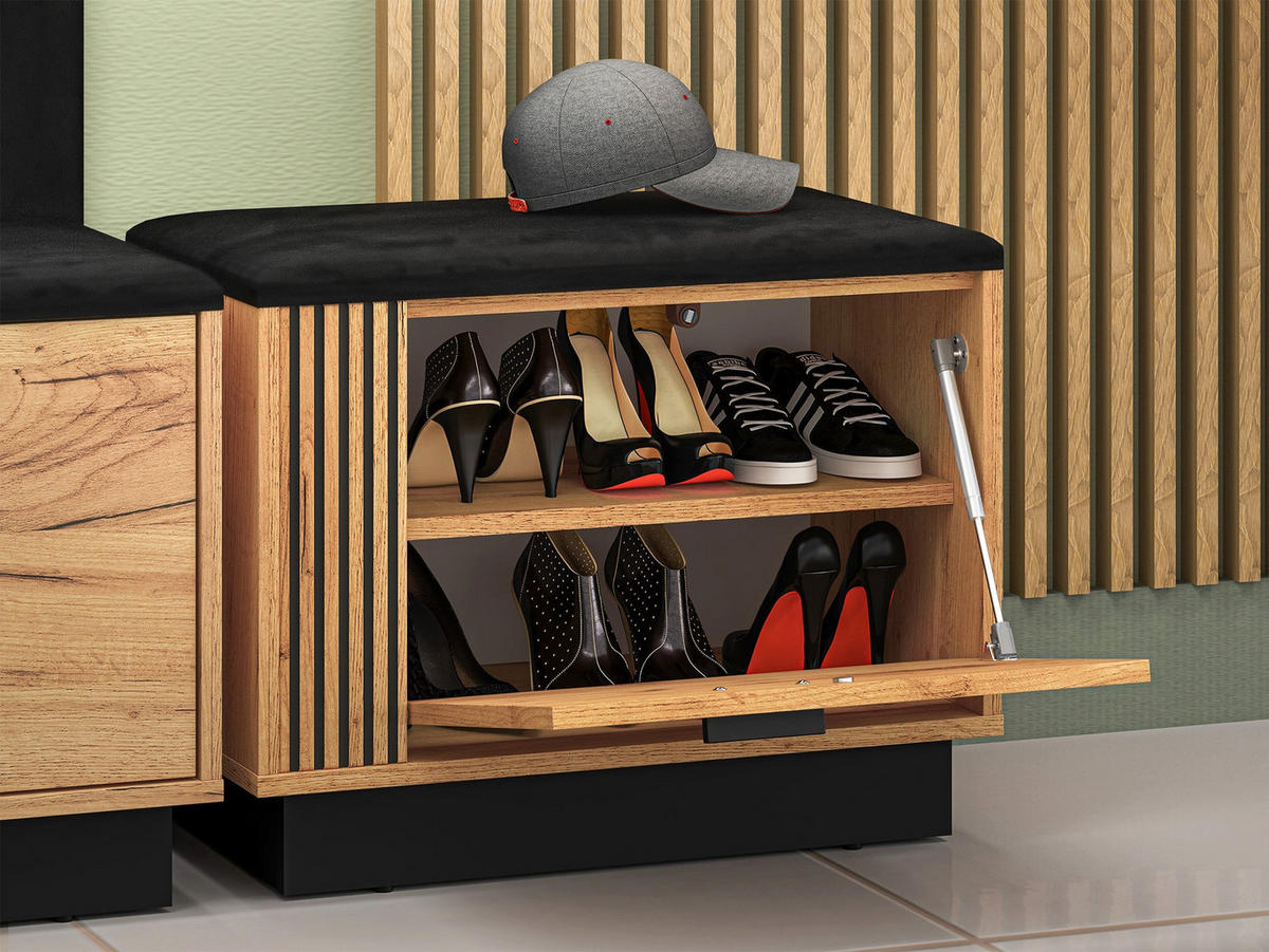 SCHUHSCHRANK Vasco Eiche 60 cm - Eichefarben, Holzwerkstoff (60/49/33.3cm) - Homebook