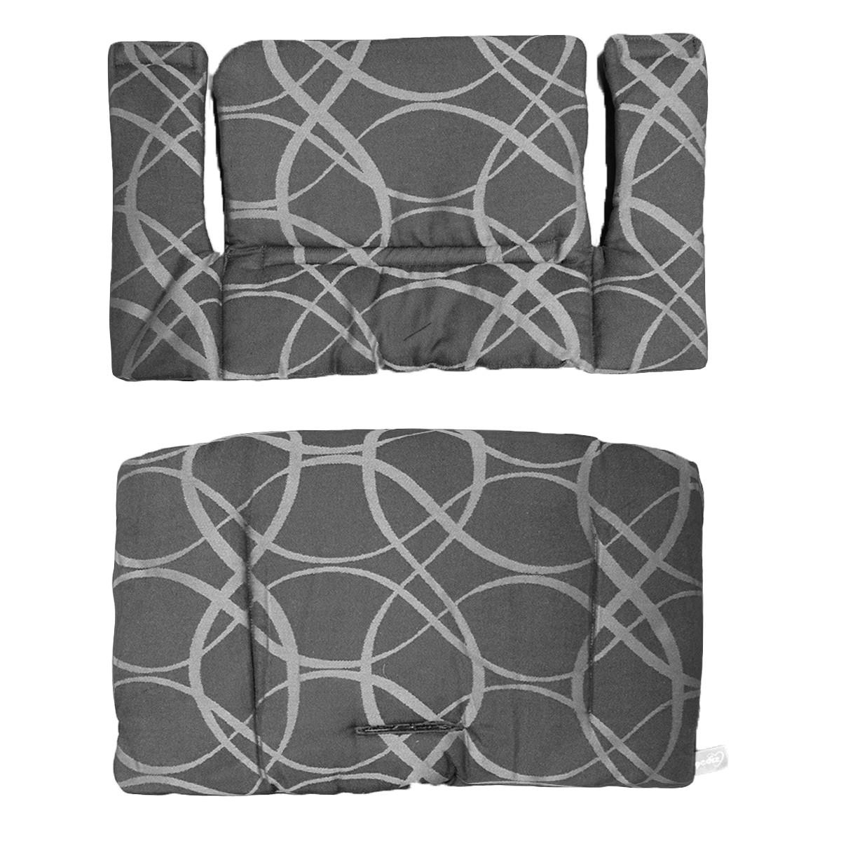 KINDERSTUHLPOLSTER Hochstuhl Sitzkissen Set für Stokke Tripp Trapp - Dunkelgrau/Anthrazit, Textil (27/7/38cm) - Hoppediz