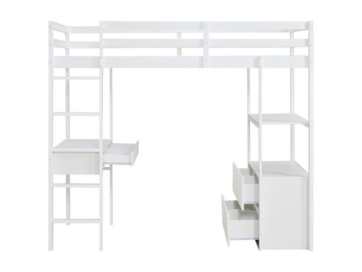 HOCHBETT - 1 Person - holz - weiß Kalizi - Weiß, Holz (90/190cm) - Vente-Unique