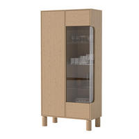 VITRINE SENA 197 cm Eiche Bookmatch - Eichefarben, Eichenholz/Holzwerkstoff (89/197/40.5cm) - Idohome