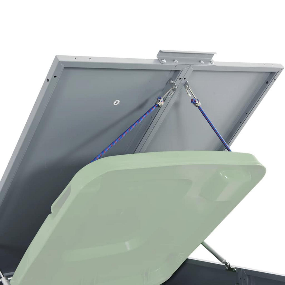 MÜLLTONNENBOX Gorilo für 3 Tonnen Grau 207x79x117 cm - Grau, Metall (207/117/79cm) - DELUKE