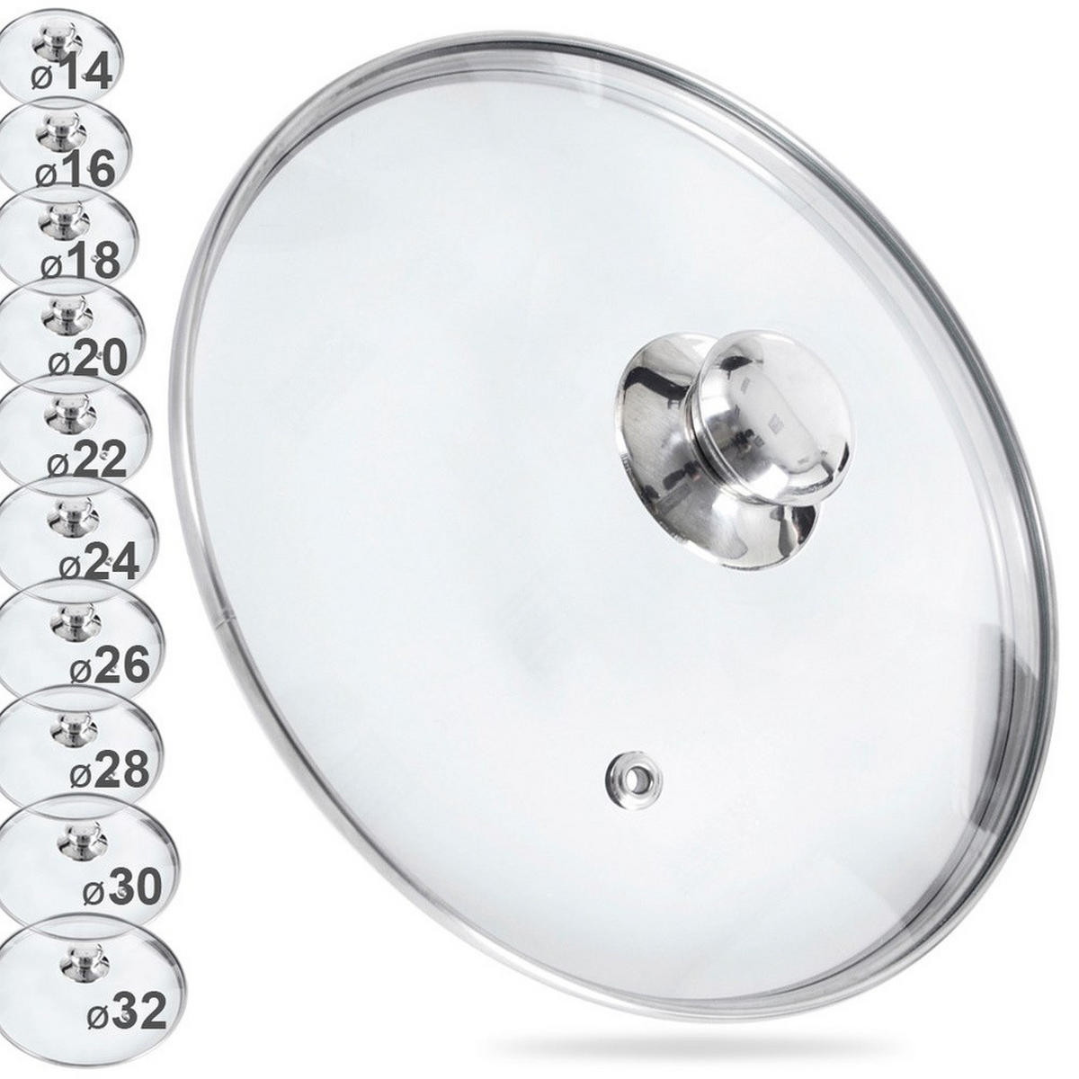 GLASDECKEL Universal transparent - Klar, Glas (32/32/5cm) - Orion 
