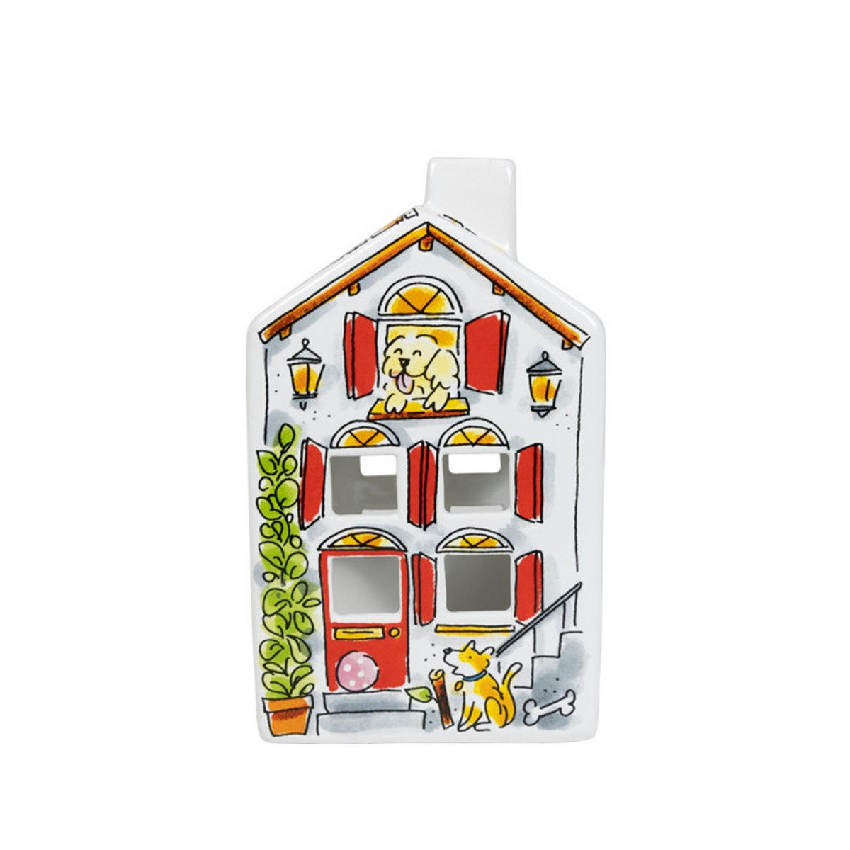 LICHTHAUS Hund in Bunt - 14,50cm - Multicolor, Keramik (8.5/14.5/8.3cm) - Blond Amsterdam