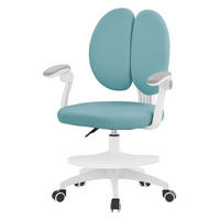 DĚTSKÁ ŽIDLE K PSACÍMU STOLU, petrolová, 95–107 cm, z polyesteru - bílá/petrolejová, textil/plast (53/107/53cm) - ML-DESIGN