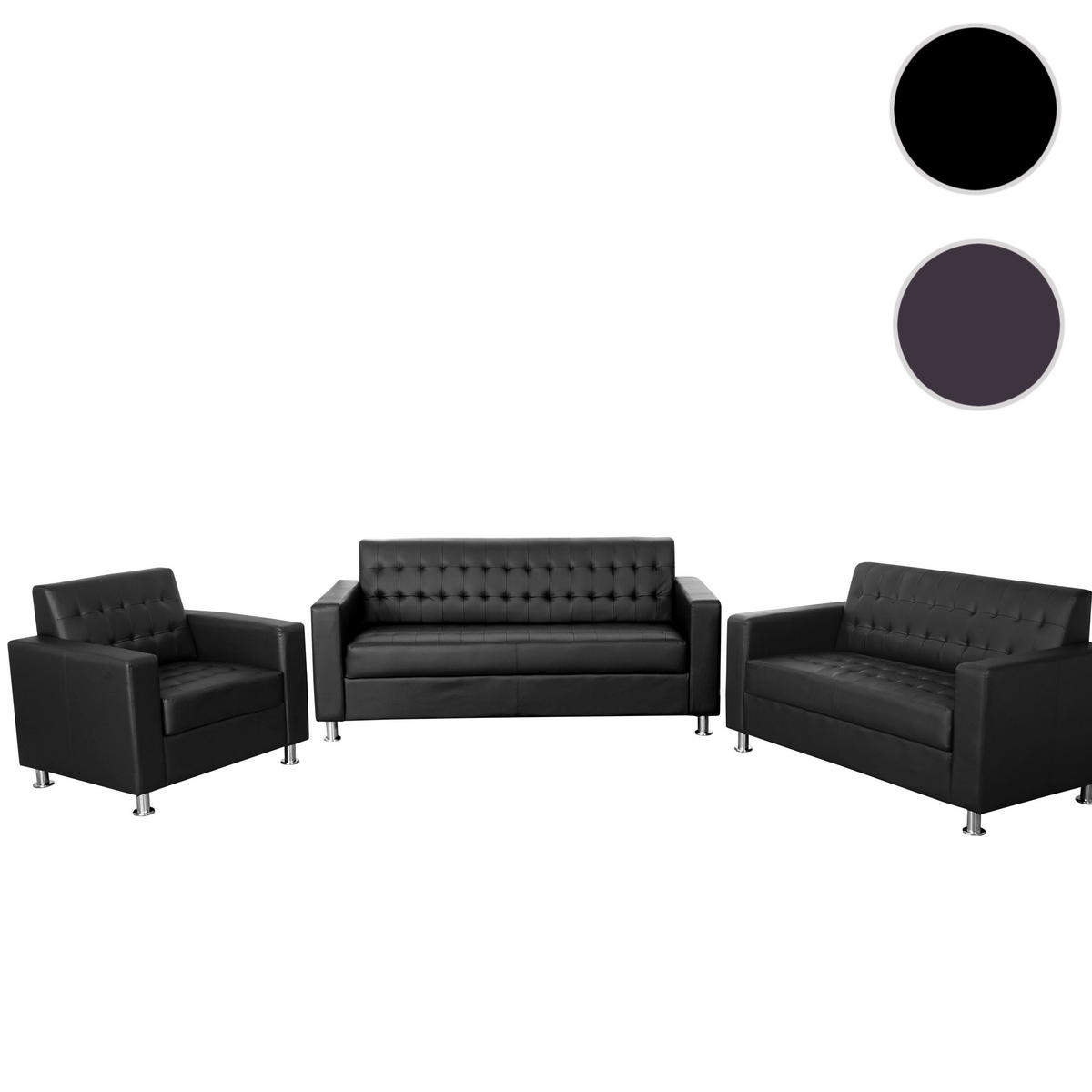 SOFAGARNITUR Schwarz - Schwarz, Textil (89/82/75cm) - MCW