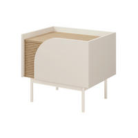 NACHTTISCH CARLO 13 57/49/42 cm in Macadamia / Frühlingseiche rechts - Kaschmir, Holzwerkstoff (57/49/42cm) - Deine Möbel 24