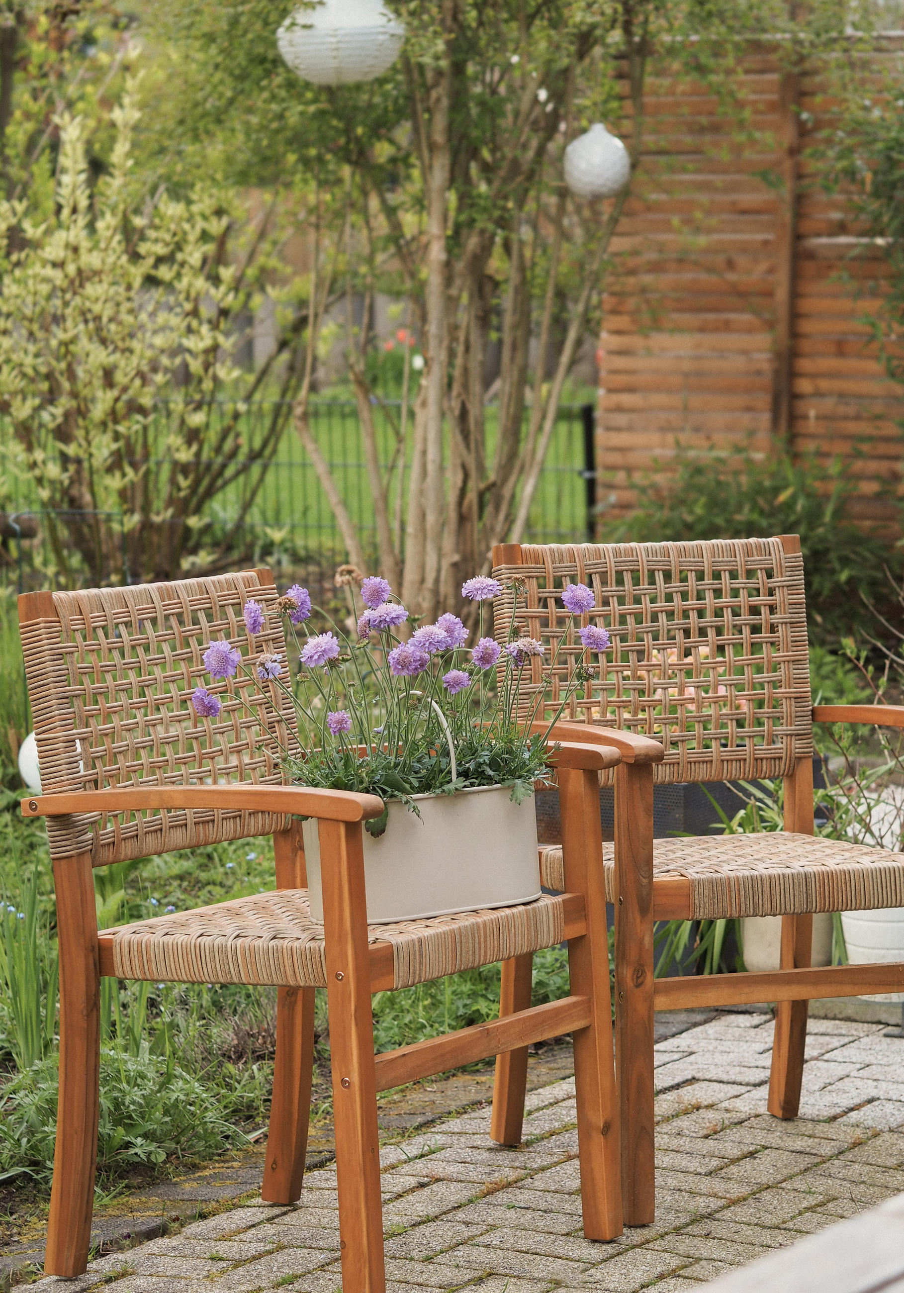 GARTENSTUHL 2er-Set Holz Braun - Braun, Holz (57/88/54cm) - Nordlys