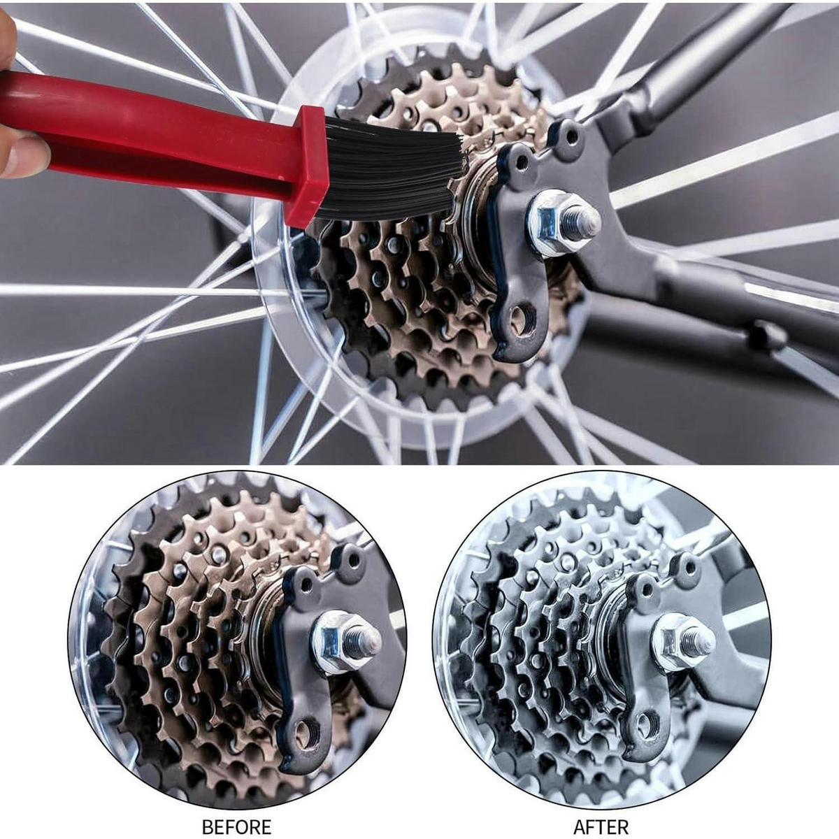 REINIGUNGSBÜRSTEN-SET für Fahrradketten 4-teilig - Multicolor, Kunststoff (5.6/5/25.5cm)