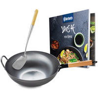 WOK - Eukalyptusholzfarben, Metall (34cm) - CLP