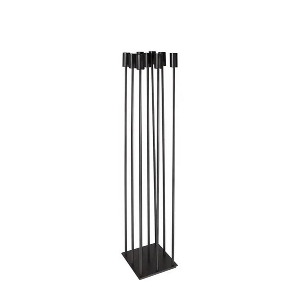 KERZENHALTER BAYA 23x23x140 cm, schwarz - Schwarz, Metall (23/140/23cm) - Light & Living