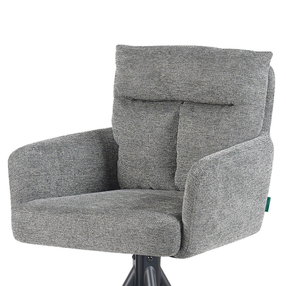 BARHOCKER Lio - Schwarz/Grau, Textil/Metall (54/103/57cm) - DUBI Möbel