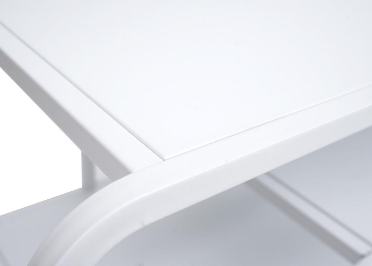 COUCHTISCH rechteck Weiß - Weiß, Metall (40/80/45cm) - MCW