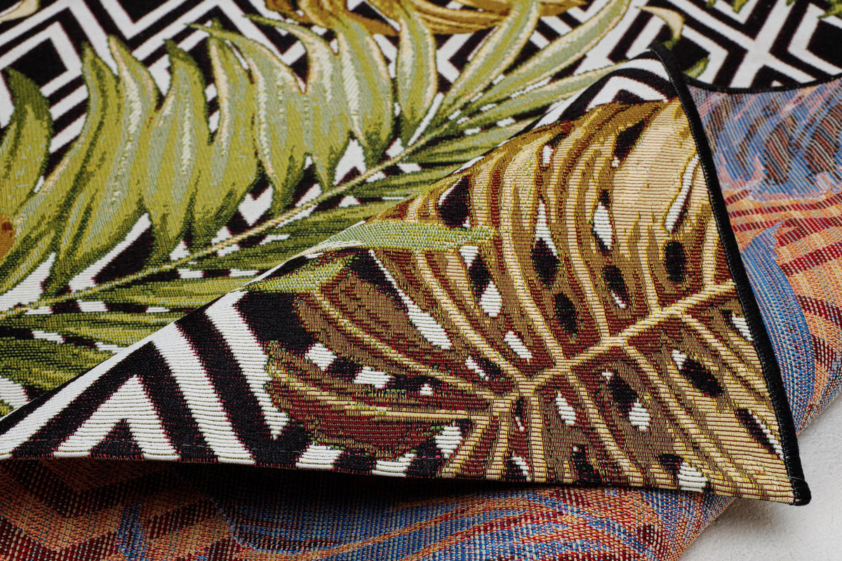 OUTDOORTEPPICH Aurora 80x165 cm - Schwarz, Textil (80/165cm) - Gino Falcone