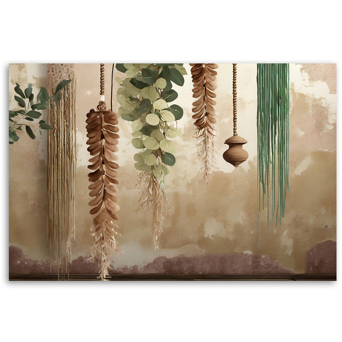 KUNSTDRUCK Grün 120/80 cm - Grün, Textil (120/80cm) - KUNSTLOFT