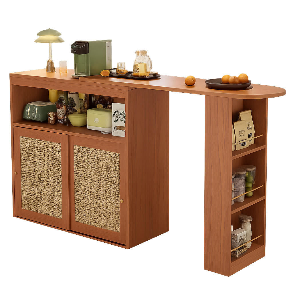 BARTISCH Braun 138-193/39/104 cm - Braun, Holzwerkstoff (39/104/193cm) - Urban Meuble