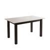 ESSTISCH ARTON 140-195 cm für 6-8 Personen - Schwarz/Weiß, Holzwerkstoff/Metall (140/80/77cm) - Lookway