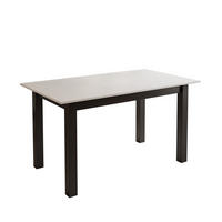 ESSTISCH ARTON 140-195 cm für 6-8 Personen - Schwarz/Weiß, Holzwerkstoff/Metall (140/80/77cm) - Lookway