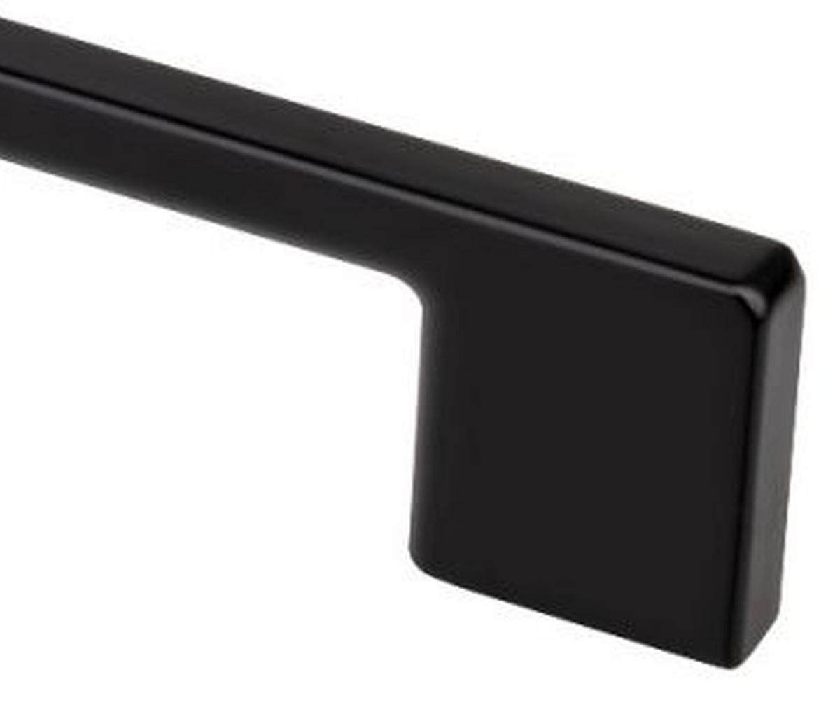 MÖBELGRIFF BA 128mm, Küchengriff Schwarz matt, Schrankgriff modern - Schwarz, Metall (0.8/2.8/16.2cm)