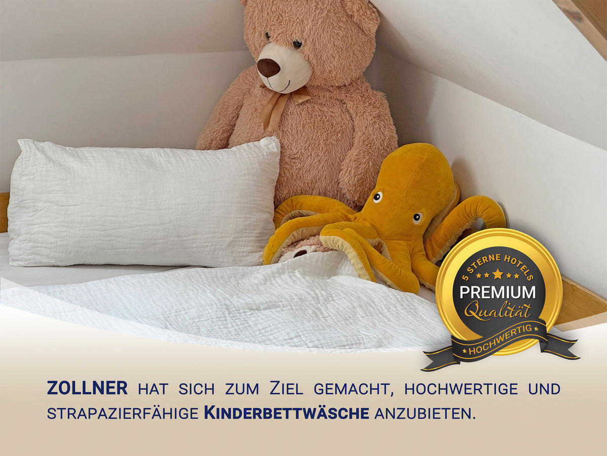 BETTWÄSCHE, 2er-Set, 40x60+100x135 cm, 100% Baumwolle, Weiß - Weiß, Textil (100/135cm) - Zollner