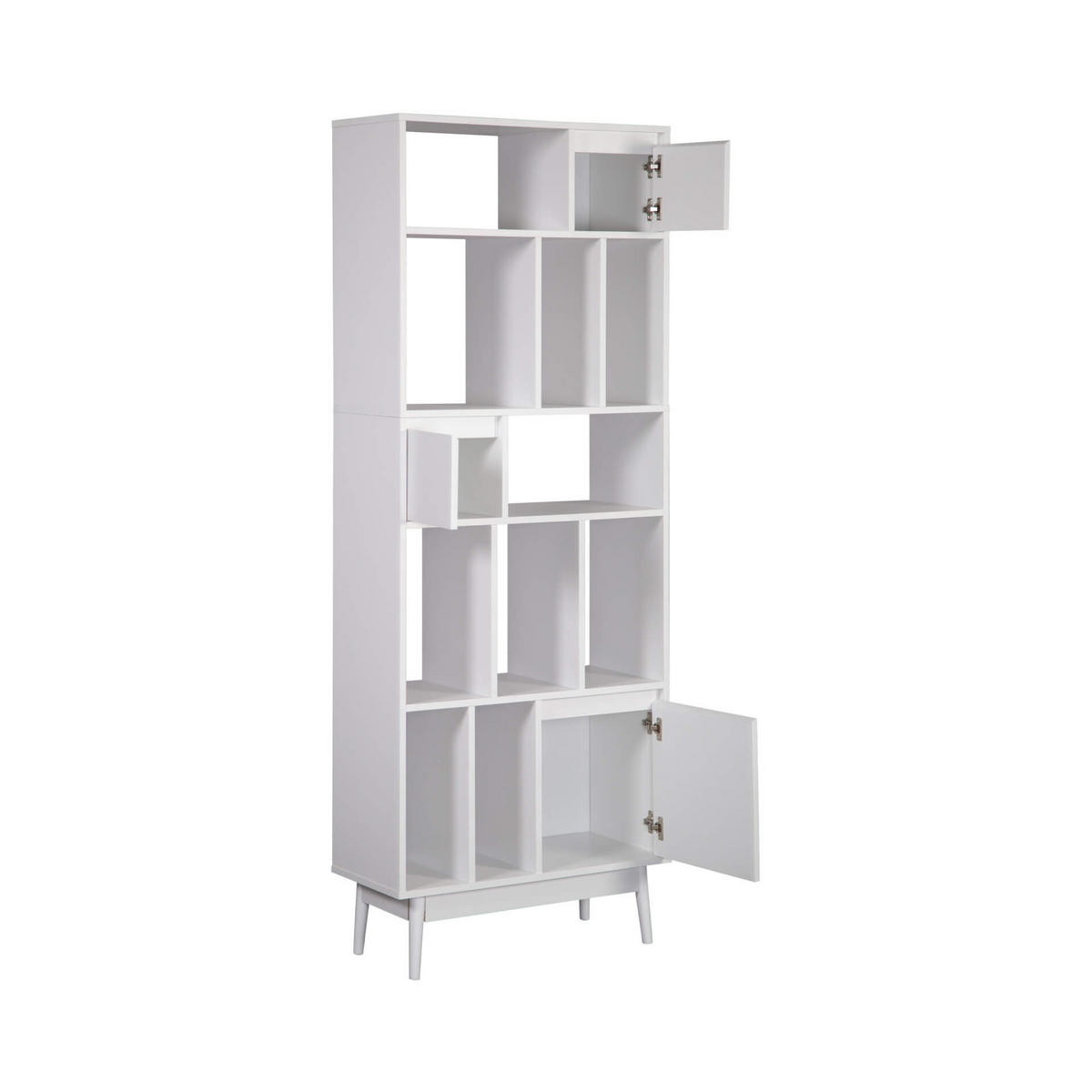 BÜCHERREGAL Weiß 29,5/70/187 cm - Weiß, Holzwerkstoff (70/187/29.5cm) - Mobili Rebecca