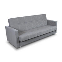 SCHLAFSOFA Dave - Silberfarben/Grau, Holz/Kunststoff (211/90/87cm)
