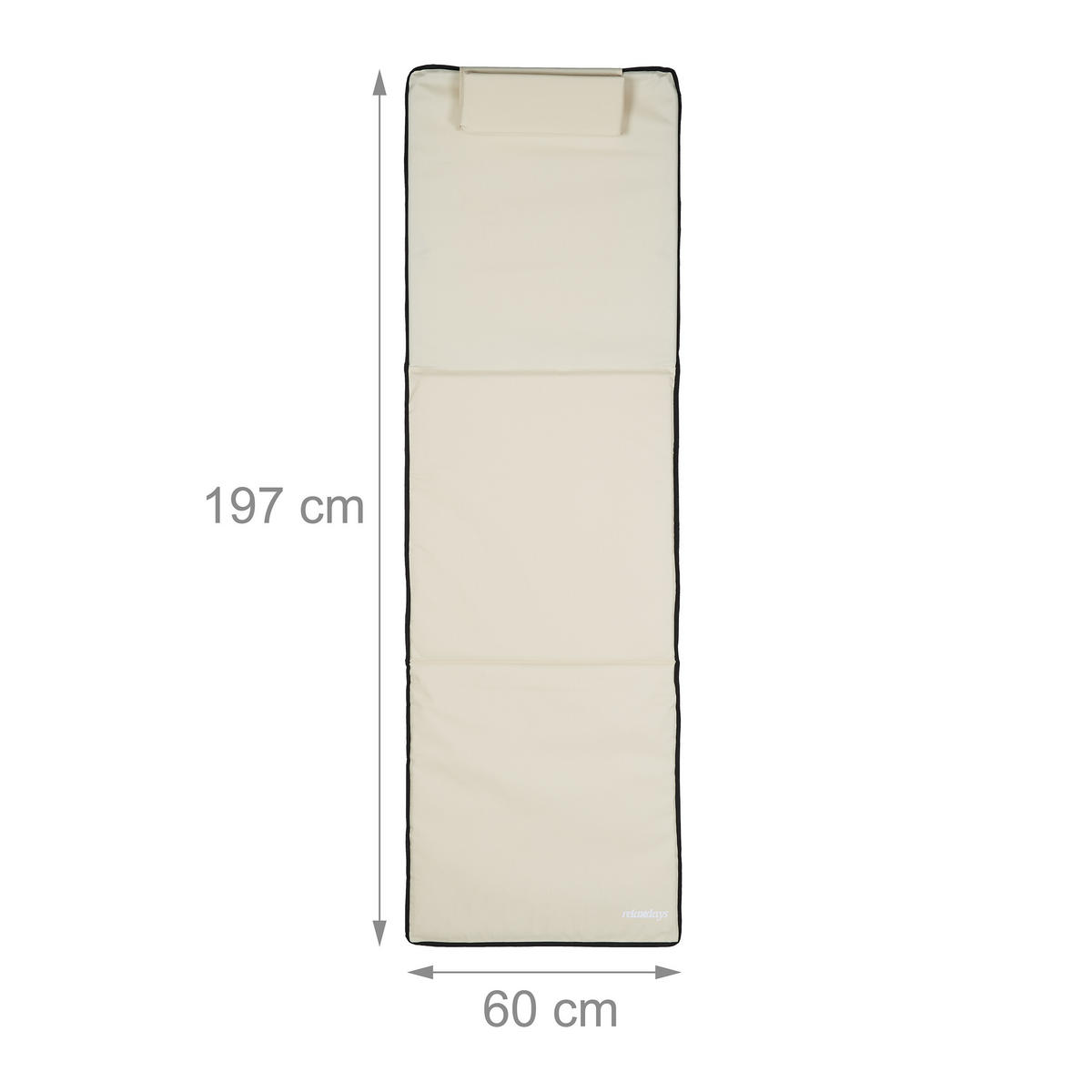 STRANDMATTE - Beige, Textil/Metall (60/62/170cm) - Relaxdays