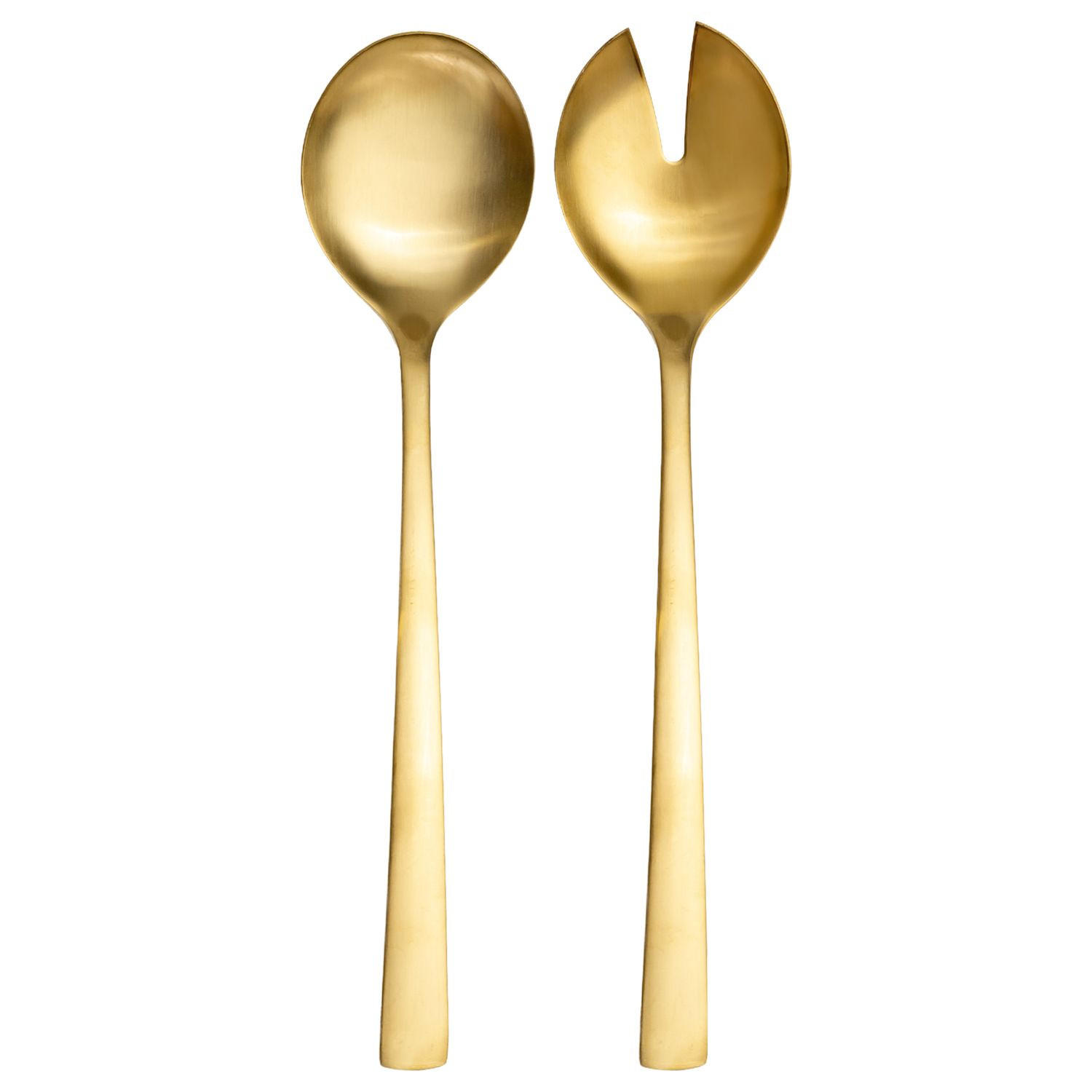 SALATBESTECK 2er-Set Edelstahl 18/0 - Goldfarben, Metall - Intirilife