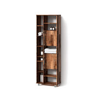 BADSCHRANK Eisak Eiche rustikal 60 x 190 cm mit Türen, und offenen Fächern - Wildeiche, Holzwerkstoff (60/190/30cm) - Livinity®