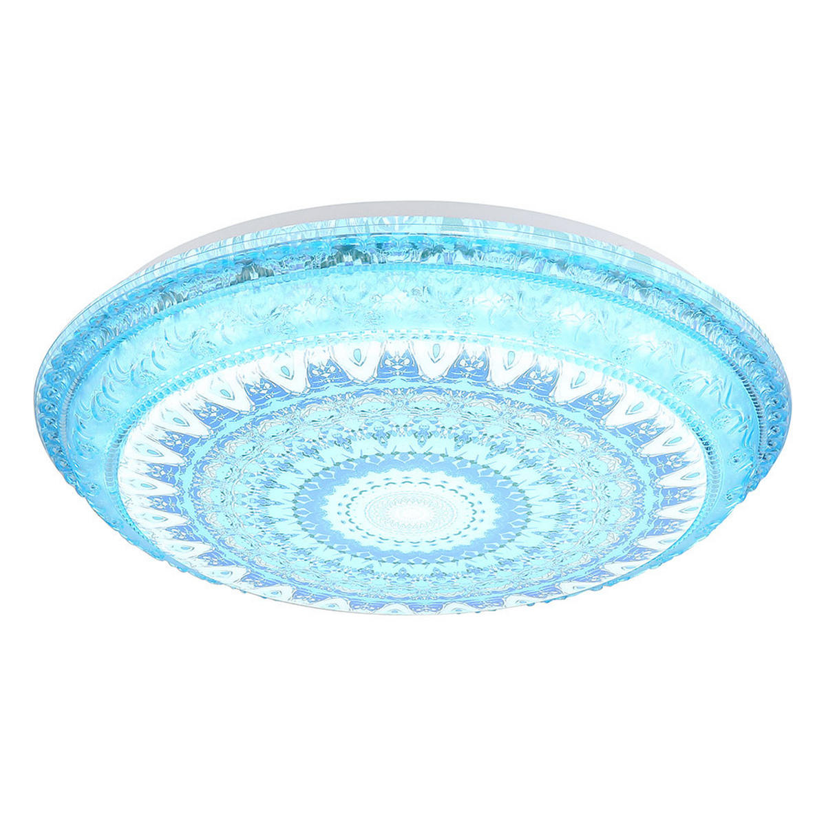 LED DECKENLEUCHTE Lazaro Blau Weiß - Blau, Metall (39/39/8.5cm) - Globo Lighting