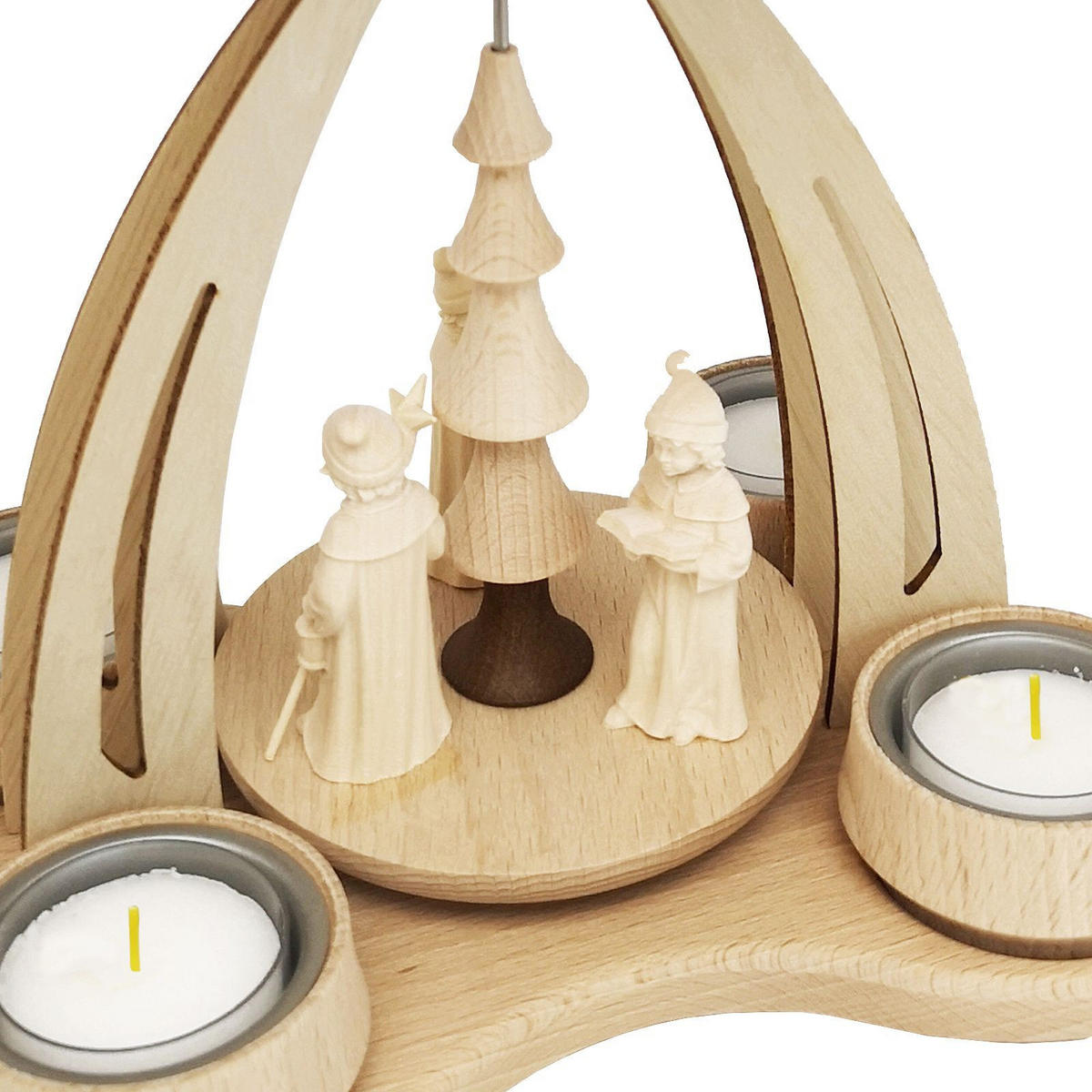 TISCH-PYRAMIDE Kurrendesänger Figuren a. Südtirol 14/18/24 cm - Multicolor, Holz (0.1/24/0.1cm) - Dekoteam24