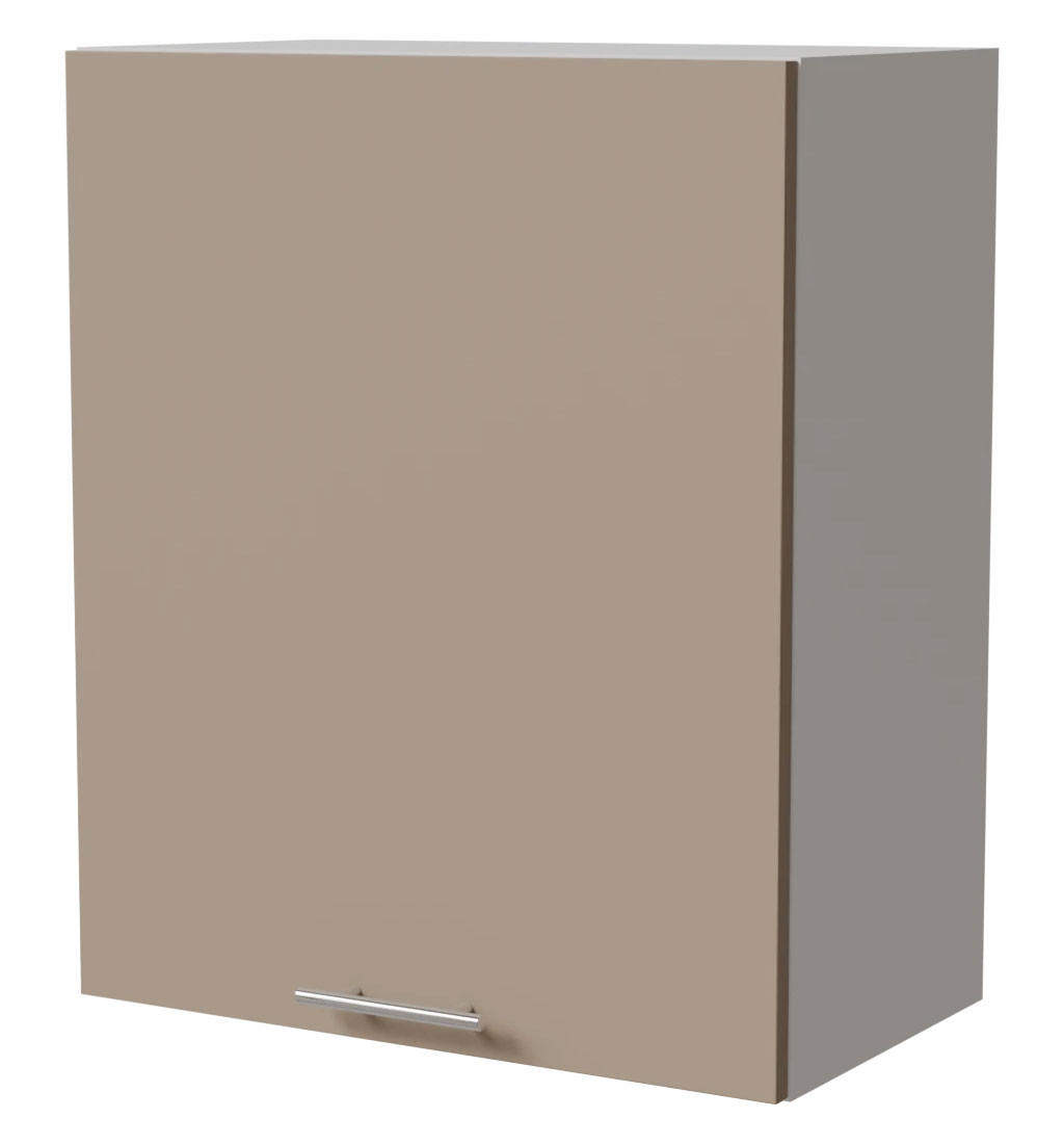 Feldmann-Wohnen Hängeschrank Graubraun, Weiß 60x72x32.5 cm
