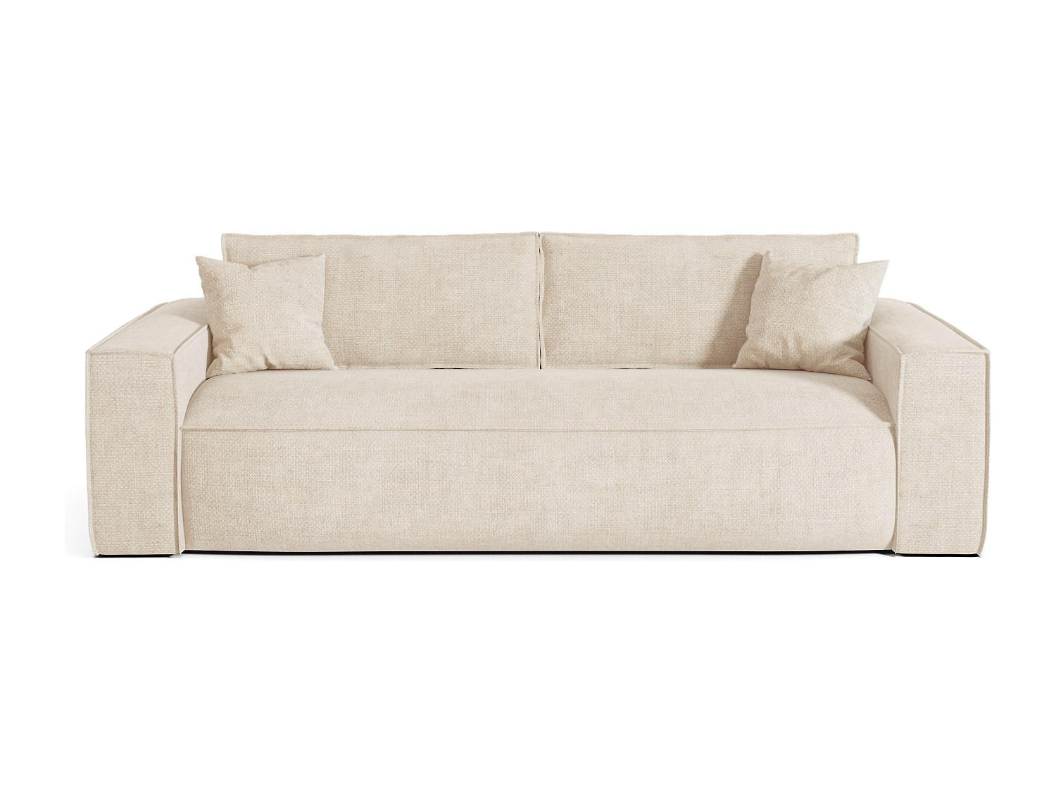 SCHLAFSOFA - 4 Personen - Stoff - Beige - - Beige, Textil (236/80/105cm) - Vente-Unique