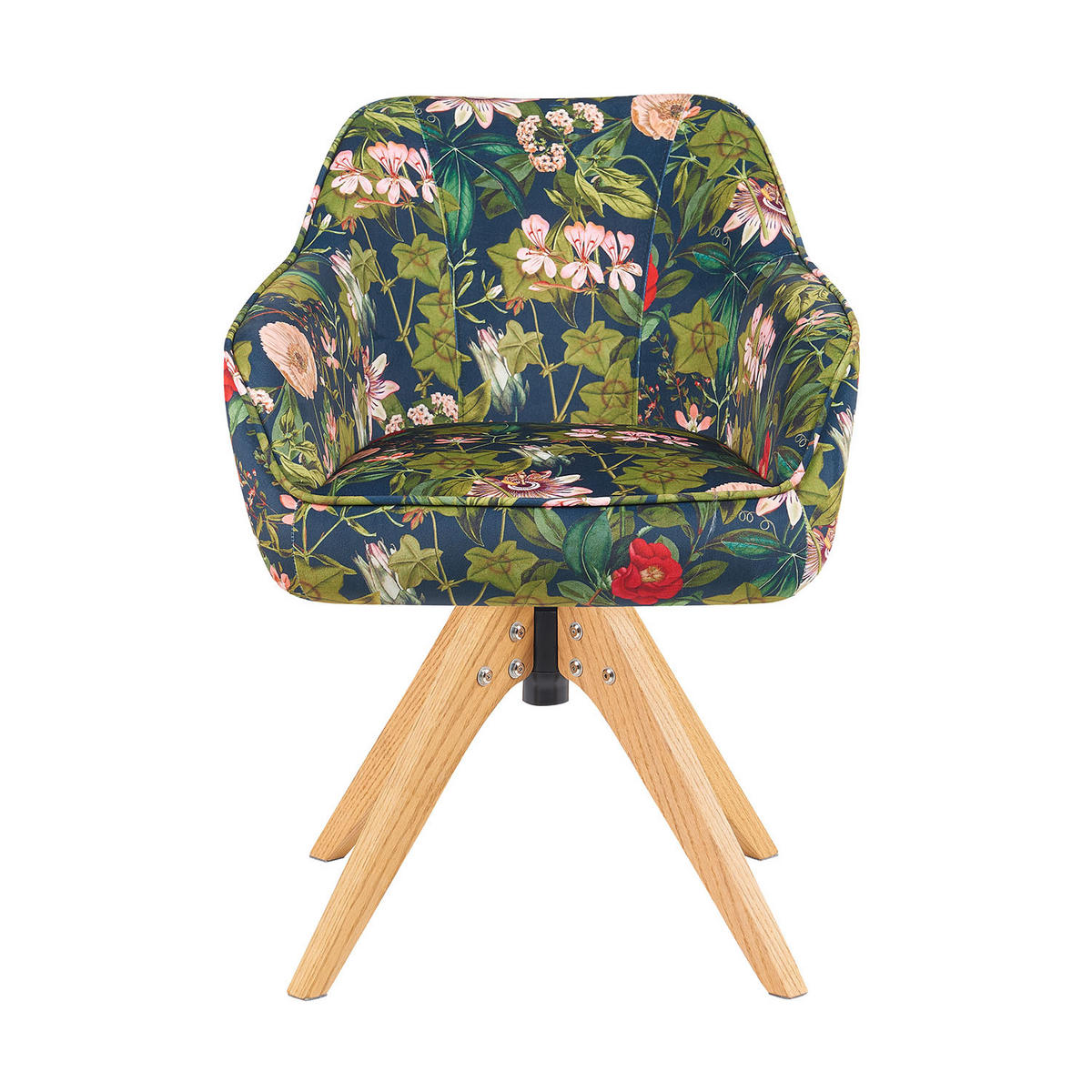 ARMLEHNSTUHL Mika-Finn 2er-Set - Honigeiche/Multicolor, Eichenholz/Holz (60/82/61cm) - DUBI Möbel