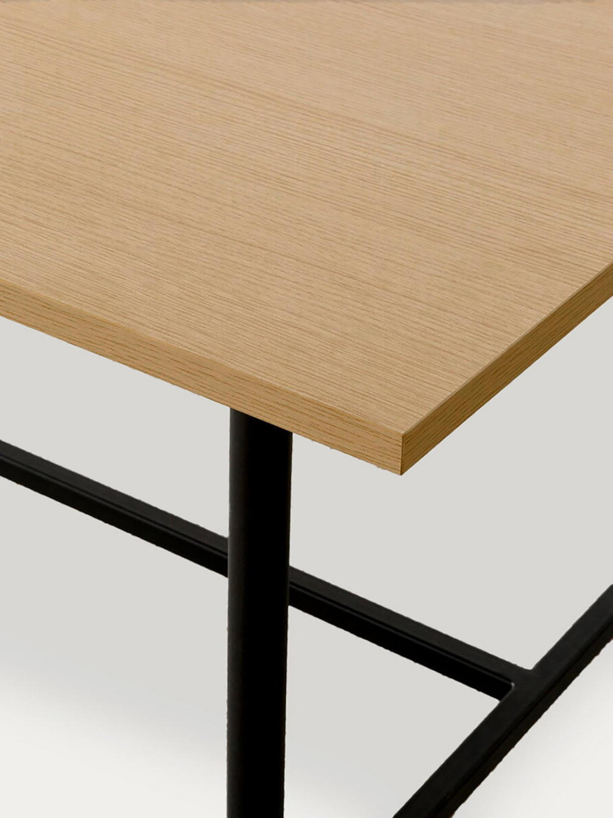 ESSTISCH Gaia Natürlich - Schwarz 90 x 160 - Braun, Holzwerkstoff (160/90/75cm) - Kenay Home