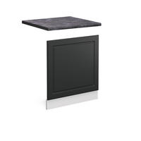 FRONTBLENDE R-Line Anthrazit Landhaus 60 cm, AP Anthrazit - Anthrazit/Weiß, Holzwerkstoff (60/57.2/1.6cm) - Vicco