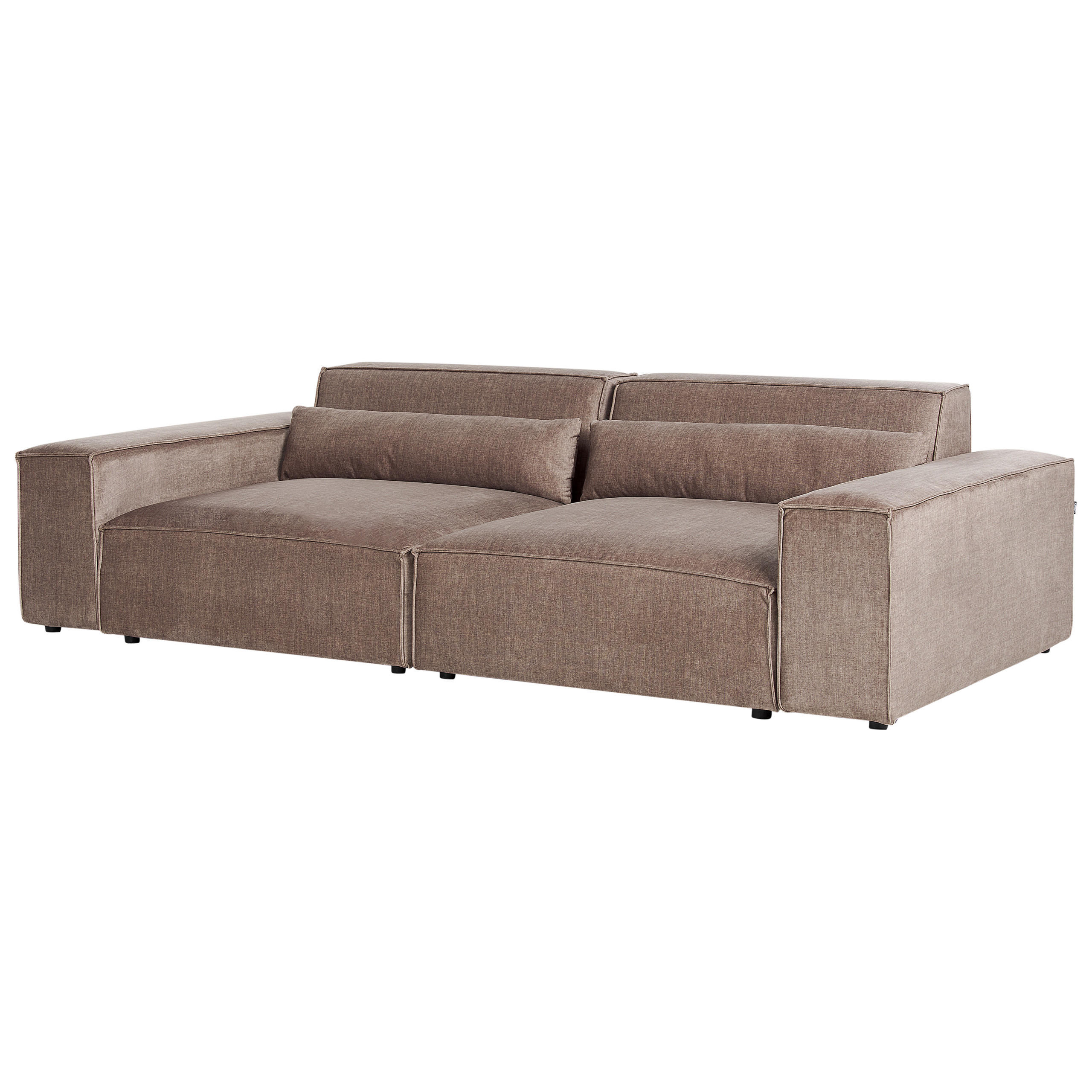 2-SITZER-SOFA hellbraun Hellnar - Braun, Textil (262/70/126cm) - Beliani
