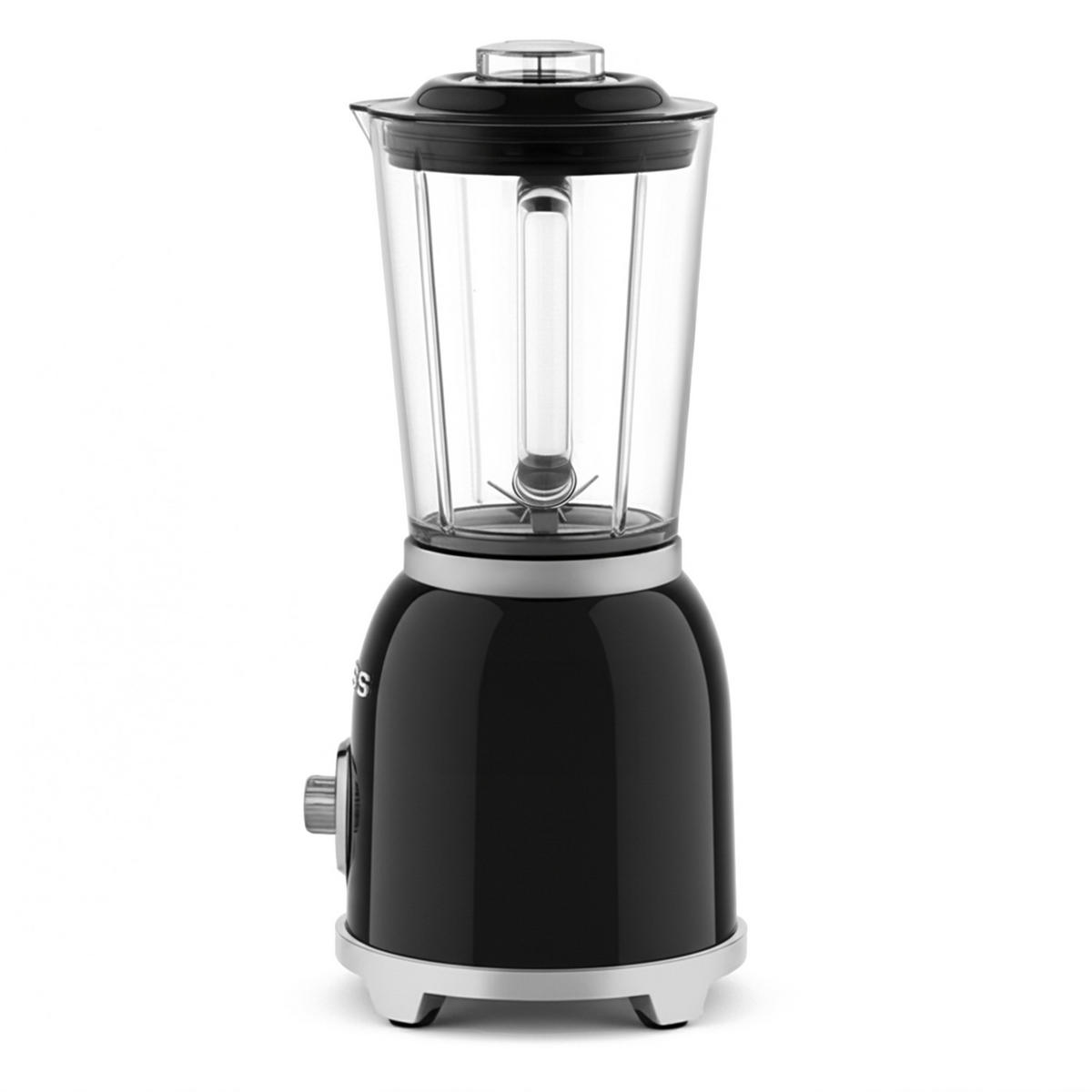 MIXER MXV9 Schwarz, 2 Geschwindigkeitsstufen und Pulsfunktion, 6 Edelstahlklingen, Fassungsvermögen 1,5 l, 1000 W - Schwarz, Metall (19/39.3/18.5cm) - SWEISS
