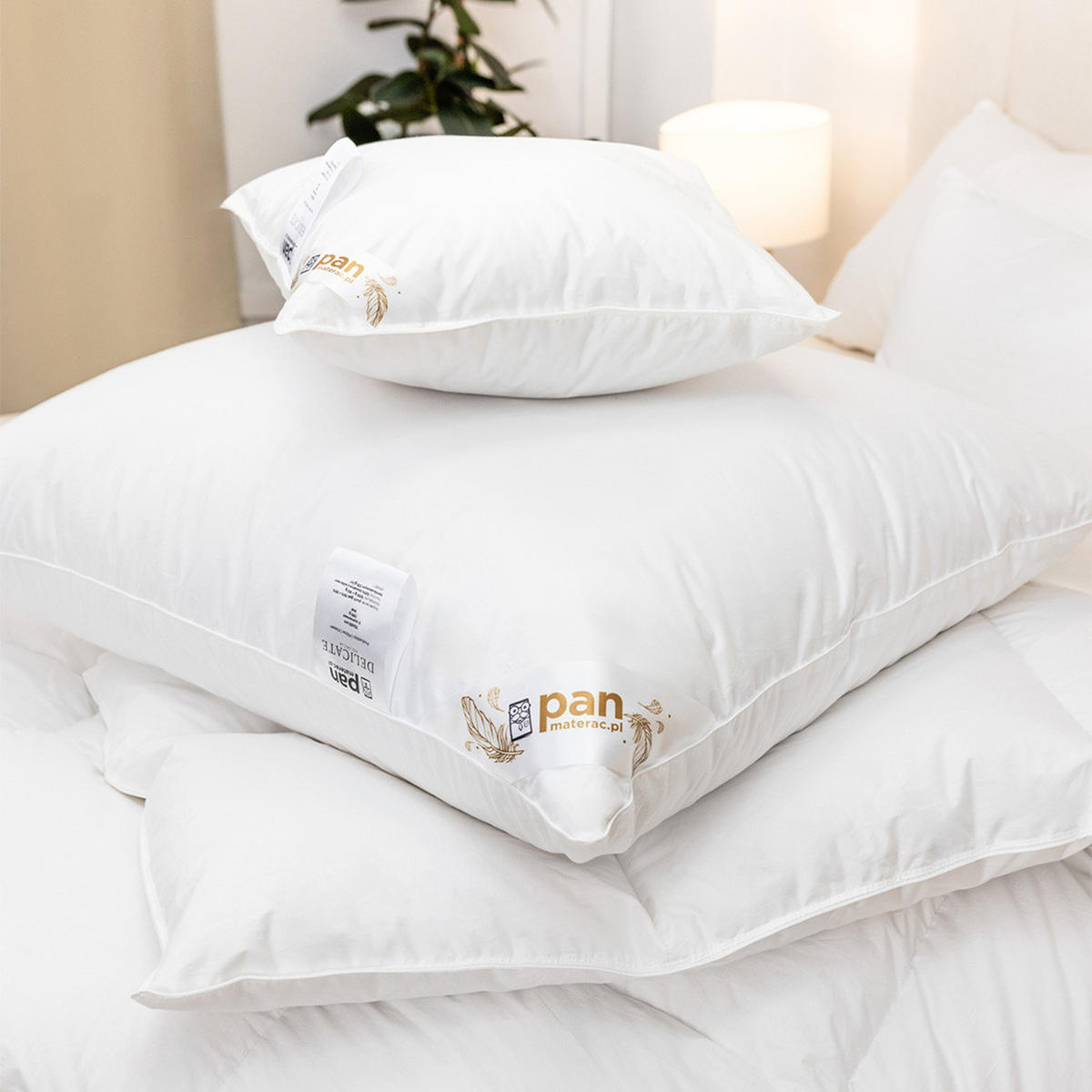 DAUNENKISSEN Delicate - Weiß, Textil (50/70cm) - Mr Mattress
