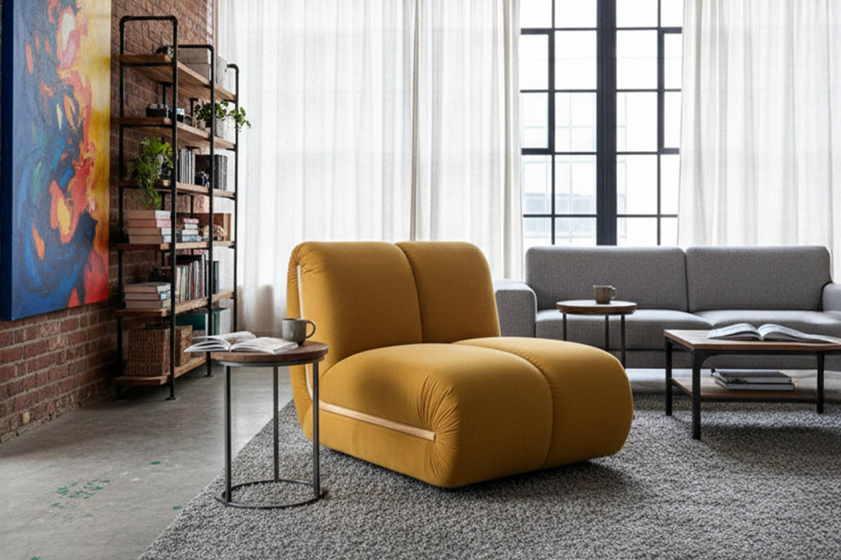 SESSEL LAYLA Gelb Velvet - Gelb/Schwarz, Buchenholz/Textil (92/74/99cm) - KAWOLA