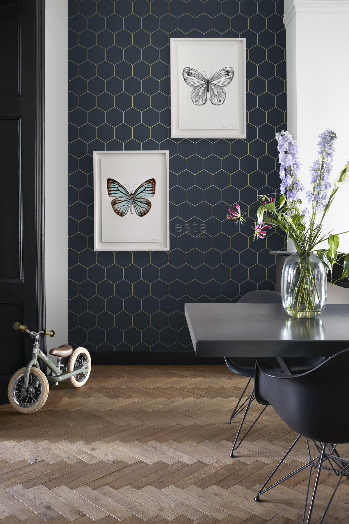 TAPETE Wabenmuster 53 cm x 10.05 m - Goldfarben, Papier (53/1000cm) - ESTAhome